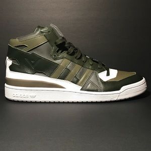 New Adidas Mountaineering Forum Mid Grn/Wht Sz 12